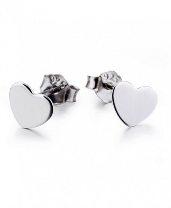 925 Sterling Silver Heart Stud Earrings for Women - CD17XXGO26O