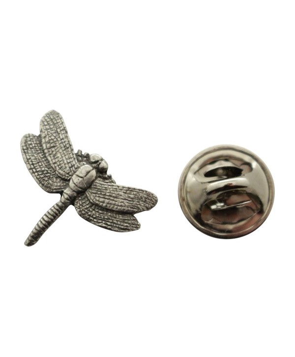 Dragonfly Mini Pin ~ Antiqued Pewter ~ Miniature Lapel Pin ~ Sarah's Treats & Treasures - CW12H6UR0ZL