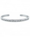 Inspirational Bracelet BELIEVED Positive Friendship