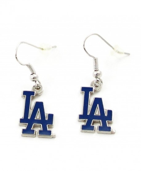 Los Angeles Dodgers MLB Dangle Earrings - Baseball Fashion Novelty Jewelry - CB11KDGNKVJ