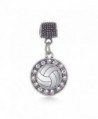 Inspired Silver Volleyball Bracelets Compatible - CZ124RIAAGT