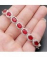 Hermosa Birthstone Sterling Bracelets Zirconia in Women's Link Bracelets