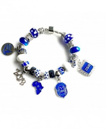 Zeta Phi Beta Sorority Charm Bracelet 4 Sizes Available - C812O1HX25F