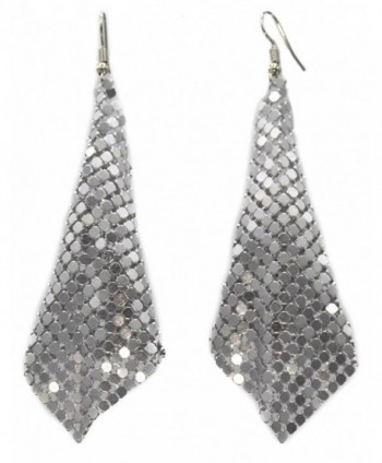 Mesh Dangle Earrings Available in 3 Colors (Gold- Silver- Black) - CA186M43MOY