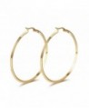 Titanium Stainless Steel Charming Simple Circle Earring with a Gift Box and a Free Small Gift - CC124O3610D