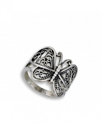 Butterfly Heart Filigree Stainless Animal