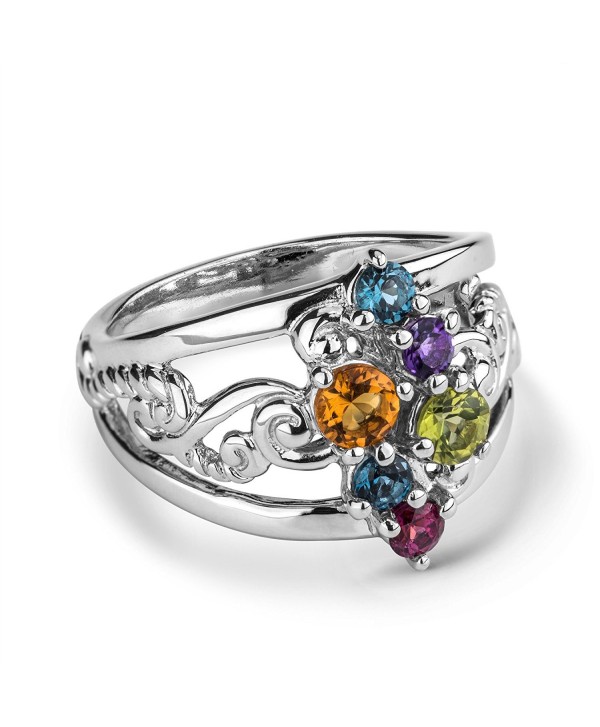 Precious Multi Faceted Stone Cluster Ring - CS186XHIS5C