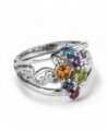 Precious Multi Faceted Stone Cluster Ring - CS186XHIS5C