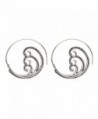 81stgeneration Women's Brass Silver Tone Spiral Swirl Dotwork Tribal Ethnic Earrings - CQ12LJ0CNS3