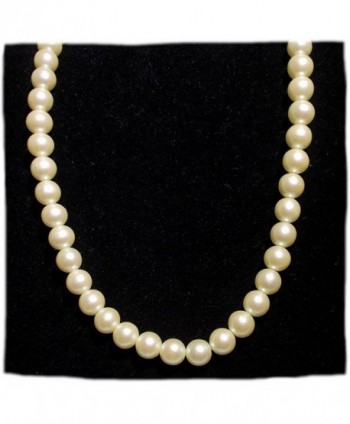 18" Japanese Faux Pearl Necklace with Brass Closure - CP188LCQ83N