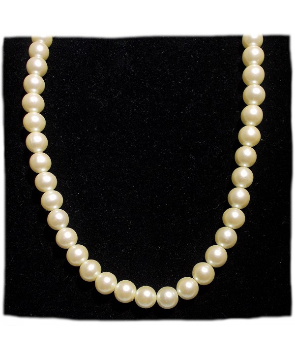 18" Japanese Faux Pearl Necklace with Brass Closure - CP188LCQ83N