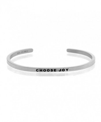 Mantra Phrase: CHOOSE JOY - 316L Surgical Steel Cuff Band - C312N3WOCVM