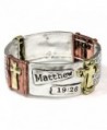 4031491 Matthew 19:26 Stretch Bracelet Cross Christian Scripture Verse With God - CW11LUL4V91