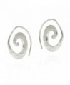 Unique Hammered Spiral Sterling Earrings