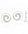 Unique Hammered Spiral Sterling Earrings in Women's Hoop Earrings