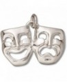 Sterling Silver 3D Actors Comedy And Tragedy Drama Mask Charm - CM11GR8SH6Z