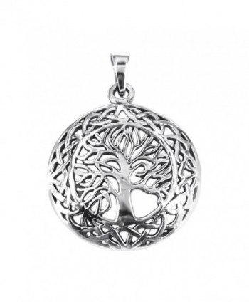 Mystic Celtic Frame Tree of Life .925 Sterling Silver Pendant - CS11J0M6RWB