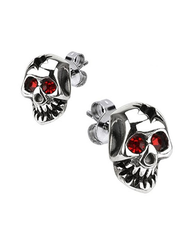 Polished Surgical Stainless Simulated Earrings - C8117L4DC8H