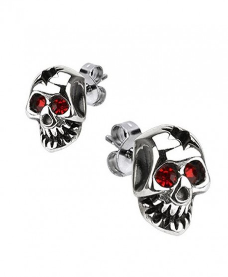 Polished Surgical Stainless Simulated Earrings - C8117L4DC8H