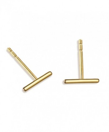 Minimalist 925 Sterling Silver Stud Earrings Gold Bar Earrings Line Earrings Simplify Stick Earrings - skinny - C3189R63WOO