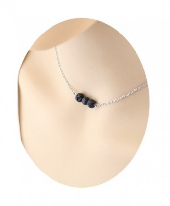 Lava Rock Stone Diffuser Necklace - F: Volcanic Lava - C5188ZQQ52I