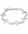 Robert Lee Morris Soho Silver Cross Link Bracelet - CQ11R5C4BDF