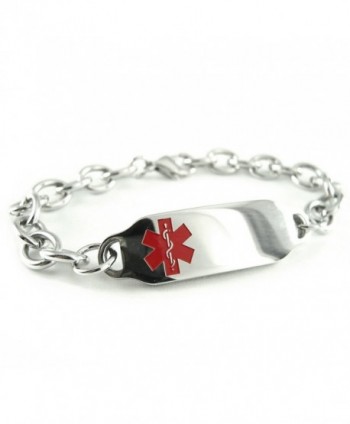 MyIDDr - Pre-Engraved & Customized Pacemaker Medical ID Bracelet- Wallet Card Incld- Red Symbol - CO114JFDZJH