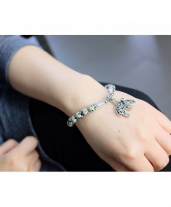 Falari Elephant Bracelet Dalmatian B2448 DM in Women's Stretch Bracelets