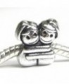 European " Loving Sisters/best Friends Hugging " Charm Bead Spacer for Snake Chain Charm Bracelet - CJ11C2N5LOF