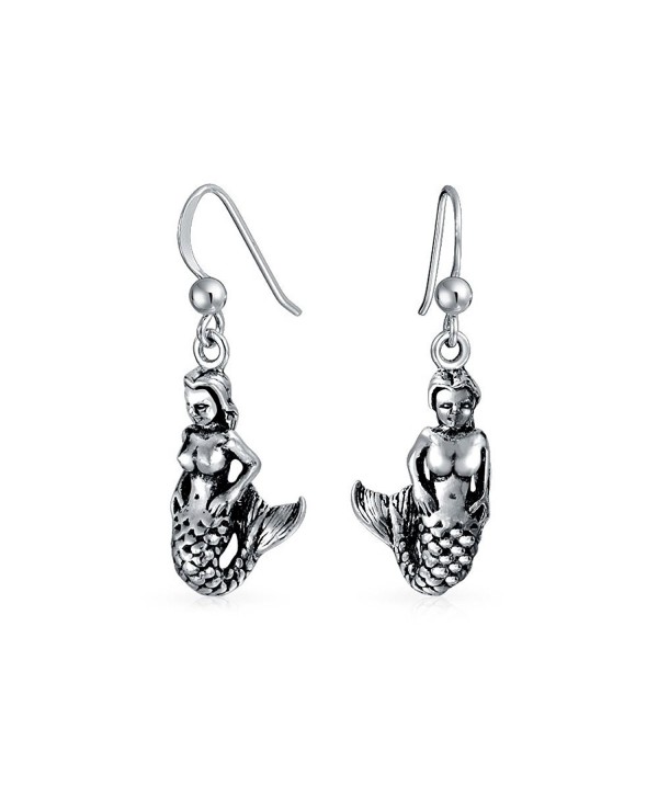 Bling Jewelry Nautical Mermaid Sterling Silver Dangle Earrings - C2116PU4E3P