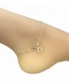 Sterling Silver Anklet Long Chain Flower Anklet