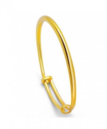 18k Gold Plated Bangle Bracelet Express Your Love to Families- Friends and Lover- Adjustable Bracelets - CL184G5T28R