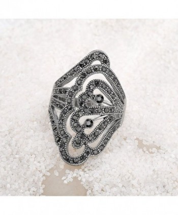 Vintage Marcasites Butterfly Filigree Statement in Women's Statement Rings