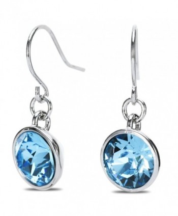 UPSERA Earrings Swarovski Aquamarine Hypoallergenic - C112CX71W2T