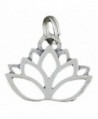 Corinna-Maria 925 Sterling Silver Lotus Flower Charm Yoga - C7117MS7BYD