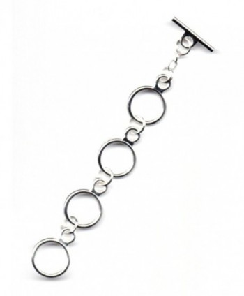 Multi-Ring 14MM Silver Plated Toggle Bar Necklace Extenders 1-13 Rings (1 5/8"-12 1/8") Nickel Free - CA124WYSJF9