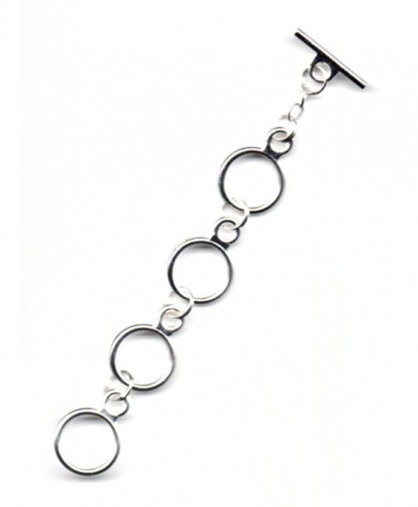 Multi-Ring 14MM Silver Plated Toggle Bar Necklace Extenders 1-13 Rings ...