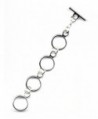 Multi-Ring 14MM Silver Plated Toggle Bar Necklace Extenders 1-13 Rings (1 5/8"-12 1/8") Nickel Free - CA124WYSJF9