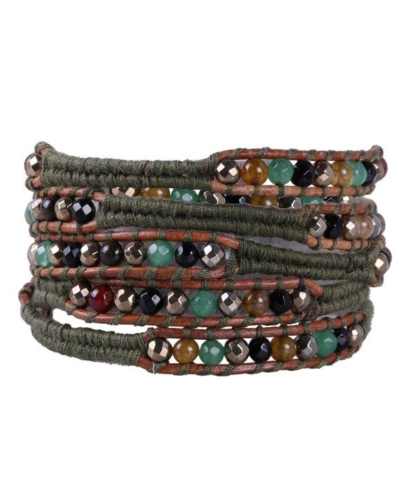 KELITCH Handmade Mix Beaded 5 Wrap Bracelets Handmade Strand bracelet For Gifts - CU1880S9MWX