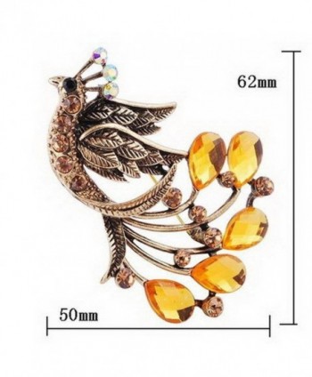 Elegant Peacock Rhinestone Decoration 6653mm Champagne