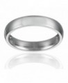 4MM Stainless Steel Womens Rings High Polished Classy Domed Comfort Fit Wedding Bands - CH110NC0HTB