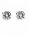 Solid Zirconia Earrings Basket Setting