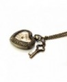 Key To My Heart Bronze Quartz Pendant Watch Necklace - Boxed & Gift Wrapped - CD11B159LIR