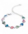 Silver-tone Paua Shell Heart Link Anklet by Jewely Nexus - CI11CUUGQAR