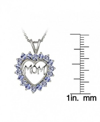 Sterling Silver Tanzanite Pendant Necklace in Women's Pendants