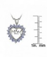 Sterling Silver Tanzanite Pendant Necklace in Women's Pendants