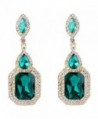 BriLove Infinity Chandelier Earrings Gold Tone - Style 1 - Emerald Color Gold-Tone - CT12OCD5V81