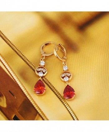 YAZILIND Charming Teardrop Zirconia Earrings