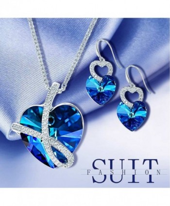 Sapphire Crystals Swarovski Necklace Anniversary