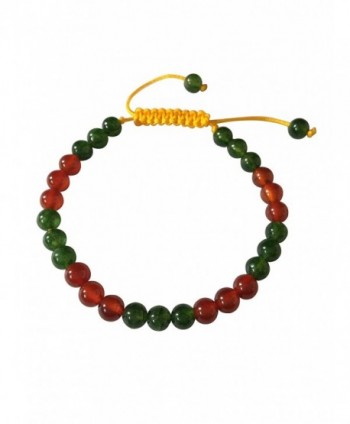 Tibetan Mala Green Jade Agate and Carnelian Wrist Mala Yoga Bracelet for Meditation - CQ127N80IDR